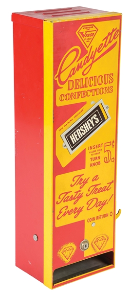 NEW OLD STOCK CANDYETTE HERSHEY VENDING MACHINE.