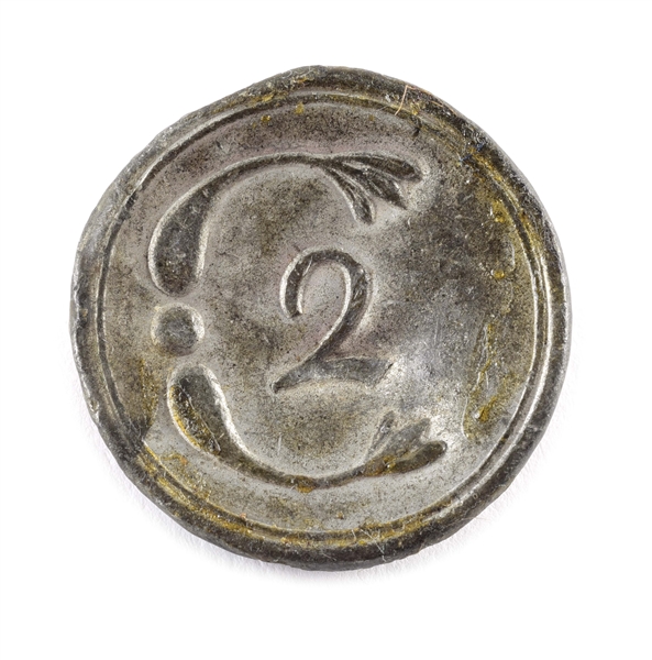 CONTINENTAL ARMY 2ND CONNECTICUT REGIMENT OFFICERS BUTTON.