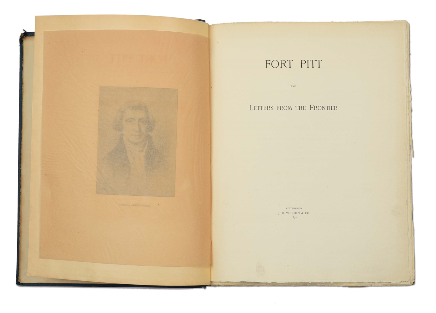 DARLINGTONS "FORT PITT AND LETTERS FROM THE FRONTIER," 1892.