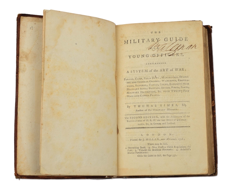 SIMES "MILITARY GUIDE FOR YOUNG OFFICERS," 1776.