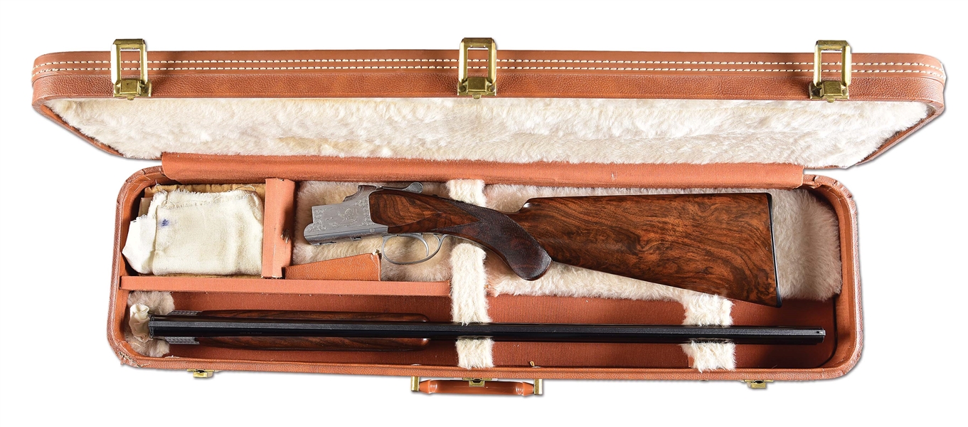 (M) FN GRADE "C2" SUPERPOSED 20 BORE ENGRAVED BY L. SEVERIN OVER/UNDER SHOTGUN WITH CASE.