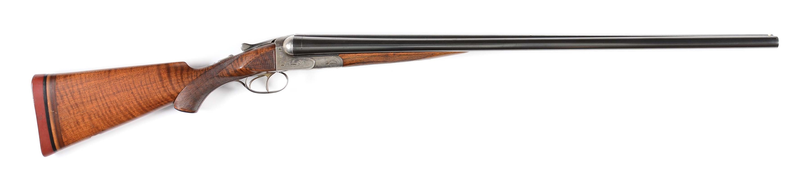 (C) J.P. SAUER AND SON SIDE BY SIDE 12 GAUGE SHOTGUN.