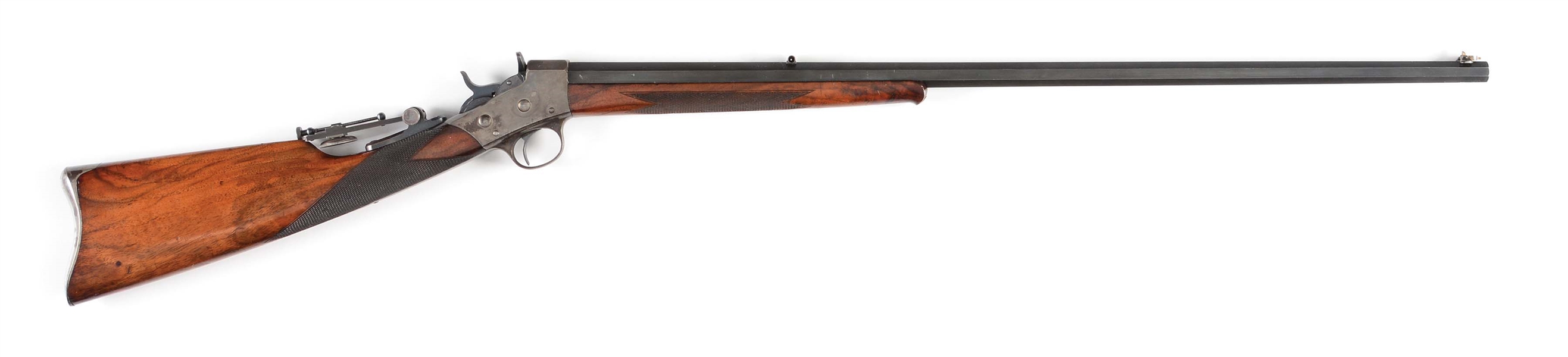 (A) REMINGTON NUMBER 2 ROLLING BLOCK DELUXE TARGET RIFLE.