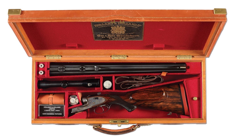 (C) HOLLAND AND HOLLAND ROYAL DOUBLE RIFLE IN .577 NITRO EXPRESS WITH CASE AND ACCESSORIES.