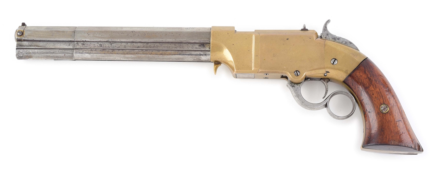 (A) VOLCANIC NAVY PISTOL WITH 8" BARREL.