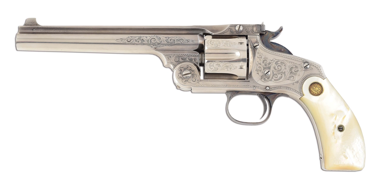 (A) SMITH AND WESSON NEW MODEL NO. 3 .44 RUSSIAN SINGLE ACTION REVOLVER.