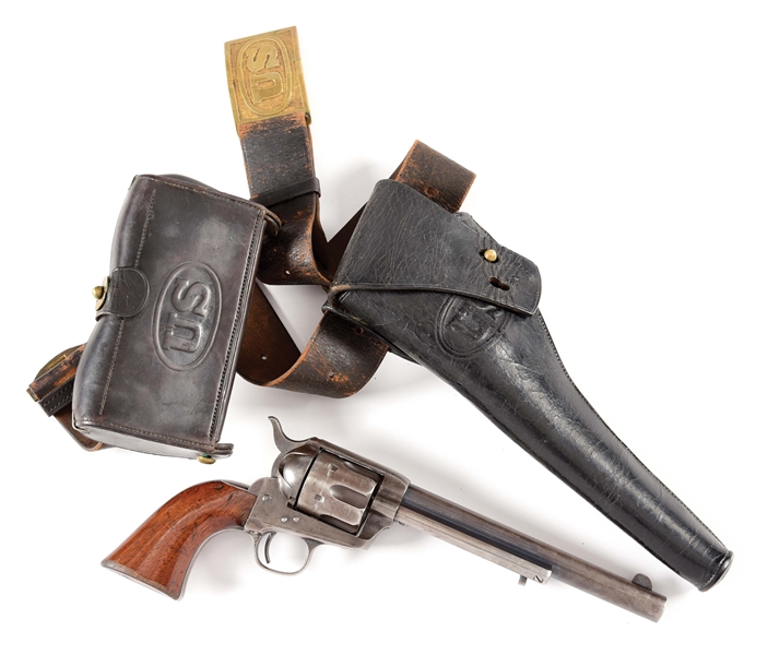 (A) MARTIALLY MARKED COLT U.S. SINGLE ACTION ARMY REVOLVER.