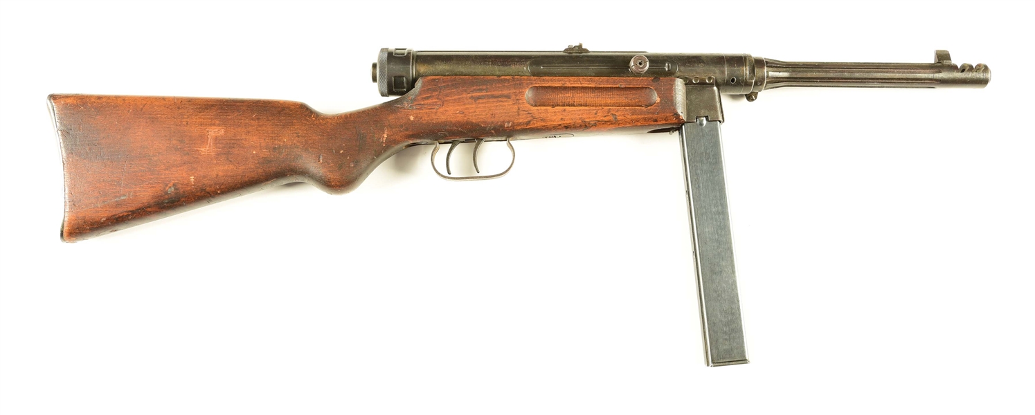 (N) VERY POPULAR WORLD WAR II ITALIAN BERETTA MODEL 38/42 MACHINE GUN WITH FLUTED BARREL (CURIO AND RELIC).