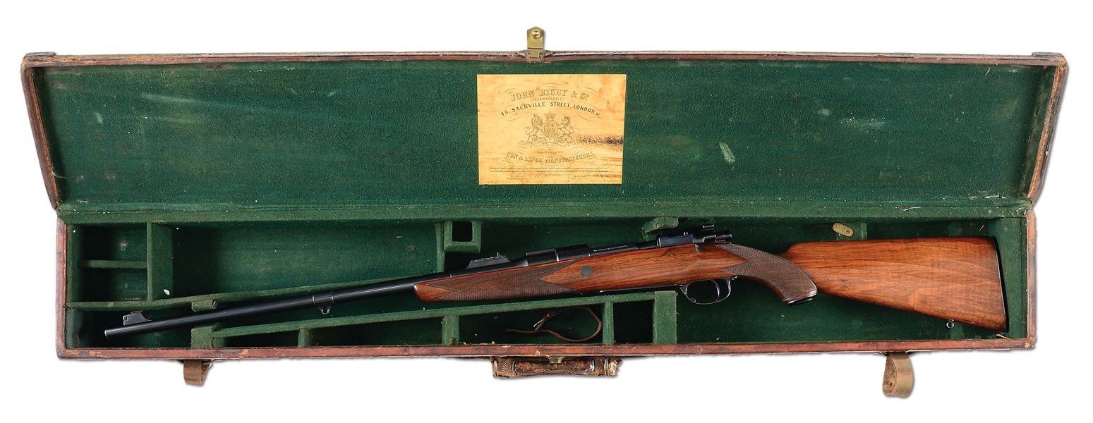 (C) RIGBY MAUSER MAGNUM ACTION BOLT ACTION RIFLE IN .350 RIGBY MAGNUM.