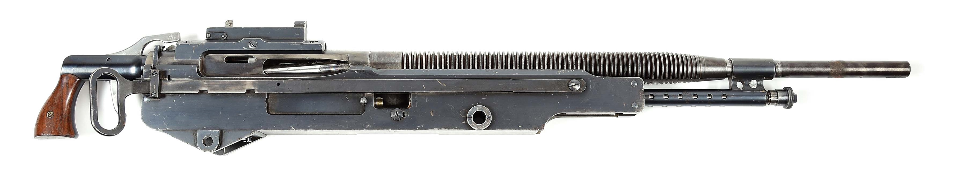 (N) SCARCE AND DESIRABLE HIGH CONDITION MARLIN ROCKWELL MODEL 1917 “DIGGER” MACHINE GUN WITH SIDE COCKING CHARGING HANDLE (CURIO & RELIC).