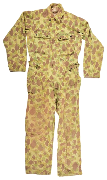 WORLD WAR II US ARMY FROGSKIN CAMOUFLAGE ONE PIECE COVERALLS