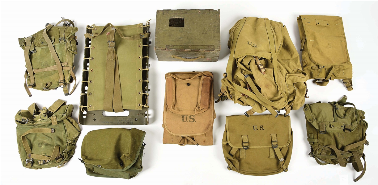 LOT OF US MILITARY FIELD GEAR AND EQUIPMENT.