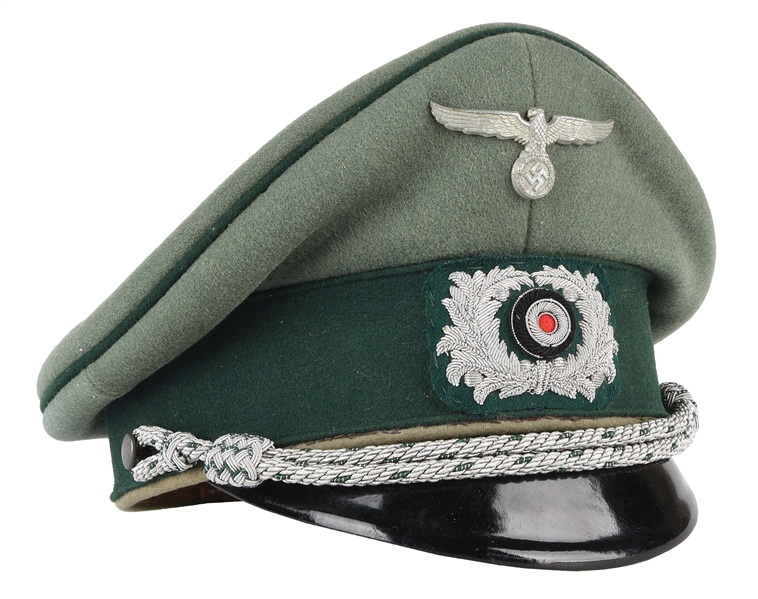 GERMAN WWII LAND CUSTOMS OFFICER VISOR CAP.