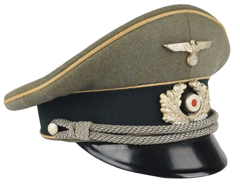 GERMAN WWII HEER INFANTRY OFFICER VISOR CAP.