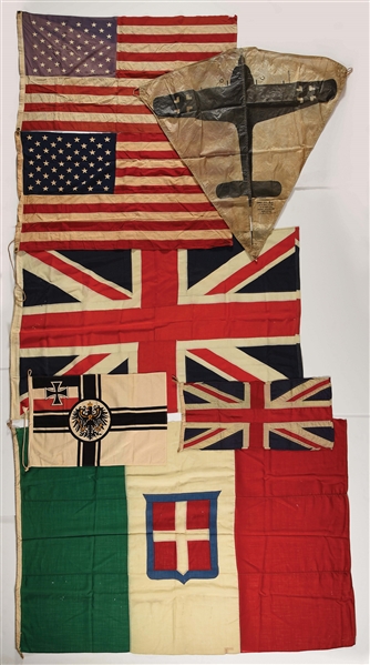 LOT SEVEN: SIX FLAGS AND WORLD WAR II MARK I TARGET KITE 