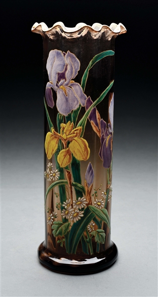 ENAMELED VASE ATTRIBUTED TO MOSER.