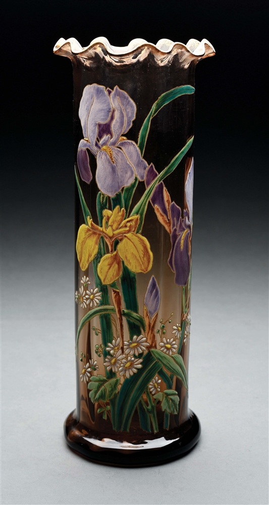 ENAMELED VASE ATTRIBUTED TO MOSER.
