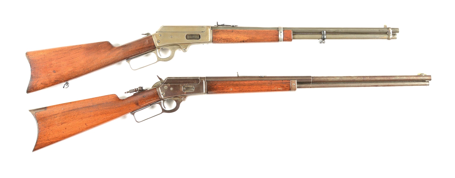 (C) LOT OF 2: MARLIN MODEL 1893 LEVER ACTION CARBINE AND RIFLE.