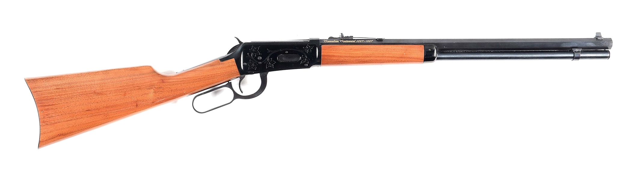 (C) WINCHESTER MODEL 1894 CANDIAN CENTENNIAL COMMEMORATIVE LEVER ACTION RIFLE.