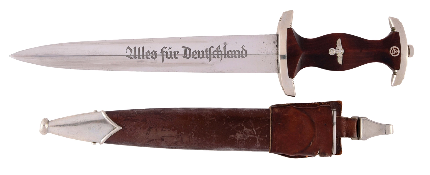 THIRD REICH SA DAGGER WITH ANODIZED SCABBARD.