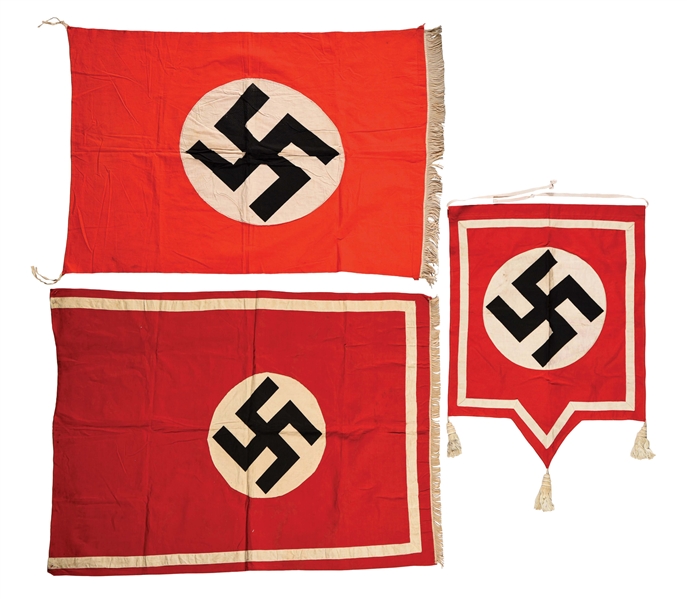 LOT OF 3:THIRD REICH FLAGS 