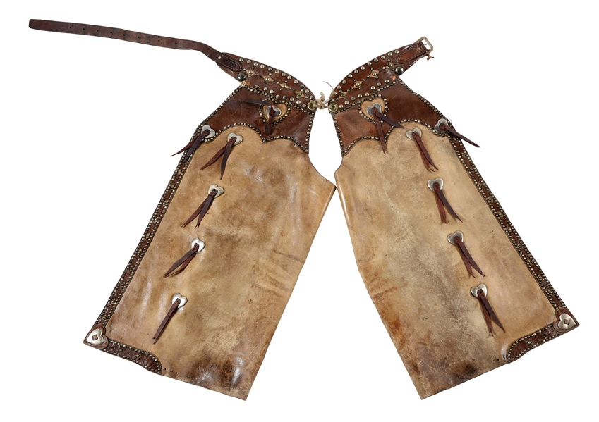 BATWING CHAPS MADE BY S.C. GALLUP SADDLE CO. PUEBLO. 