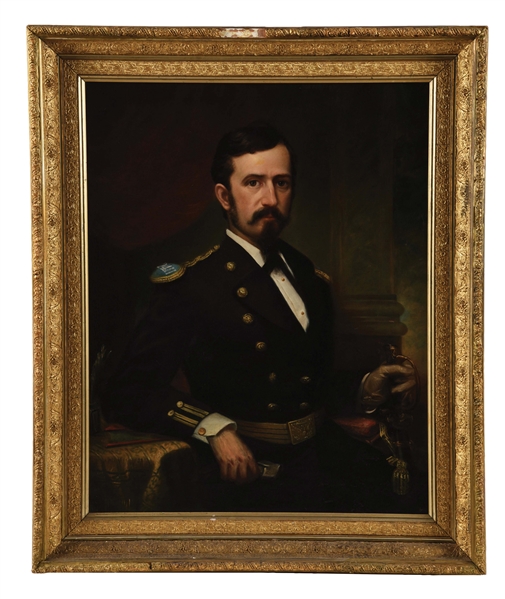 JAMES J. SAWYER (AMERICAN, 1813 - 1888) PORTRAIT OF CAPTAIN NICHOLAS NOLAN.