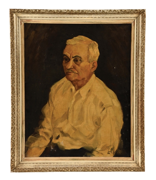 LENARD KESTER (AMERICAN, 1917-1997) PORTRAIT OF A MAN WITH MUSTACHE