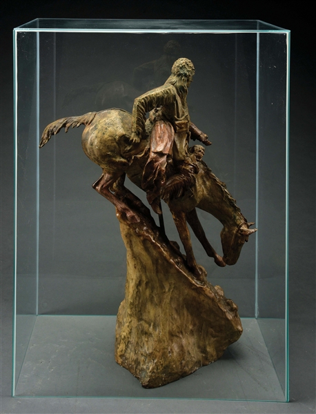 ORIGINAL PLASTER MODEL FOR "THE MOUNTAIN MAN" BY FREDERIC REMINGTON