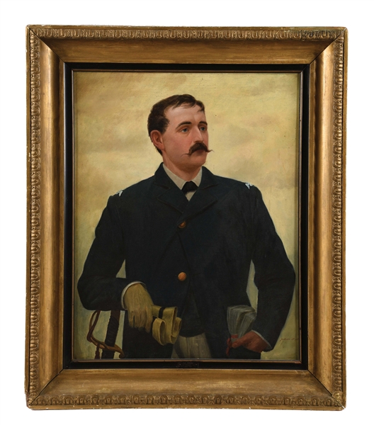 JULIAN SCOTT (AMERICAN, 1846 - 1901) PORTRAIT OF COMMODORE GEORGE H. PERKINS.