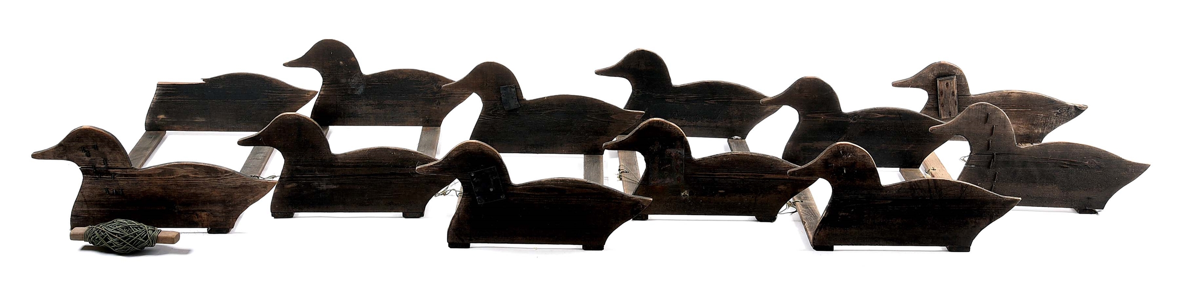 LOT OF 6 DOUBLE DUCK DECOYS.
