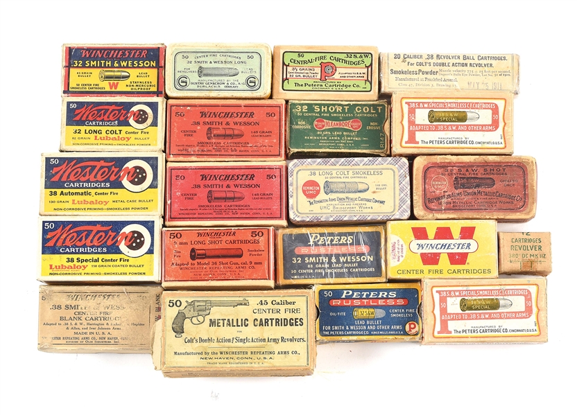 LARGE LOT OF AMMUNITION IN ORIGINAL BOXES 
