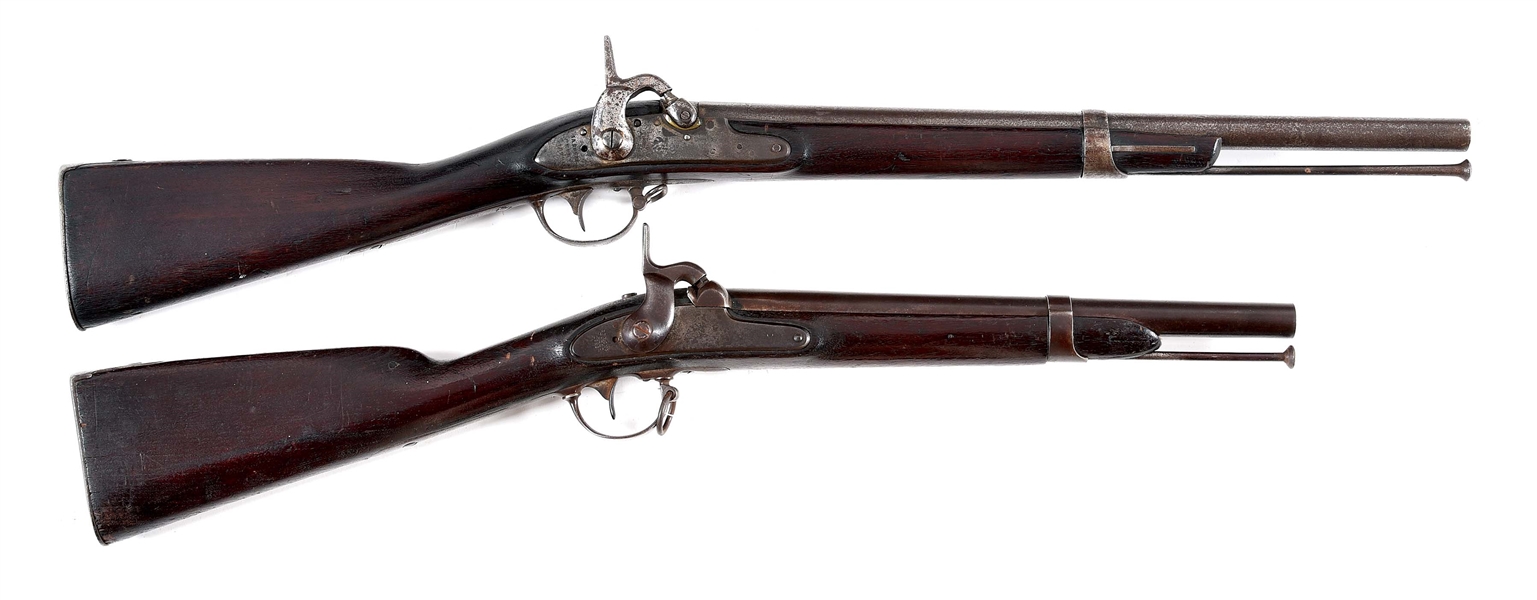 (A) LOT OF 2: HARPERS FERRY MUSKET WITH WURFFLEIN MARKINGS AND SPRINGFIELD RIFLES.