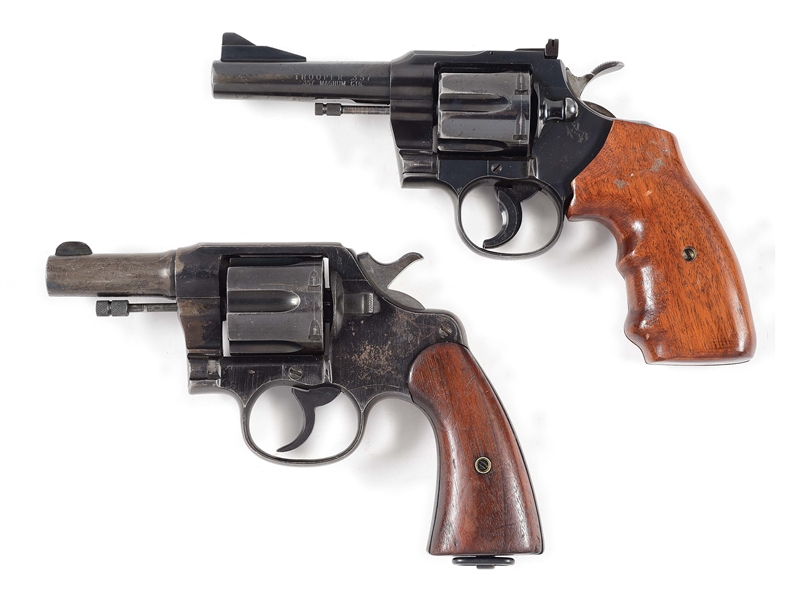 (C) LOT OF 2: COLT TROOPER AND MODEL 1917 DOUBLE ACTION REVOLVERS.