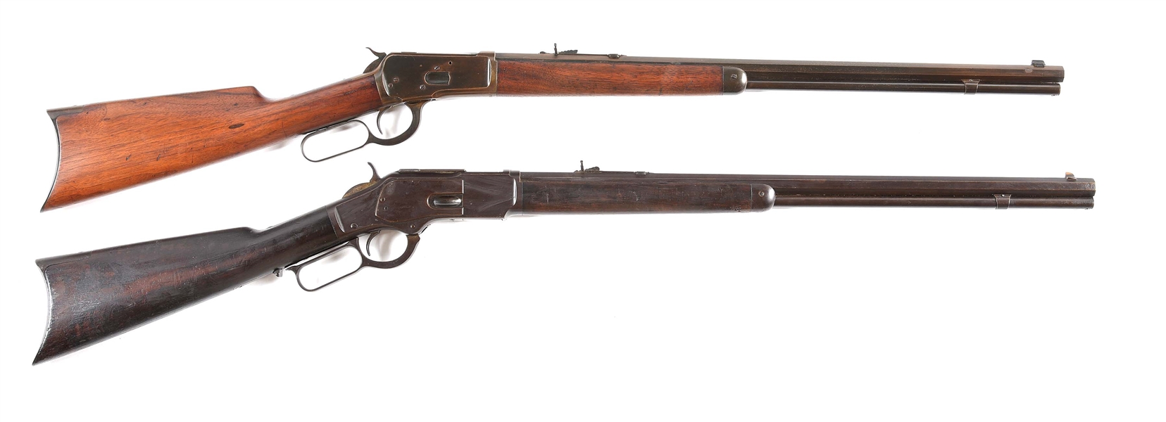 (C) LOT OF 2: WINCHESTER 1892 AND 1873 LEVER ACTION RIFLES.