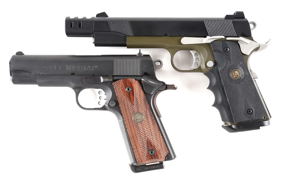(C) LOT OF TWO: ESSEX ARMS 10MM 1911A1 AND COLT 1991A1 .45 ACP SEMI AUTOMATIC PISTOLS.