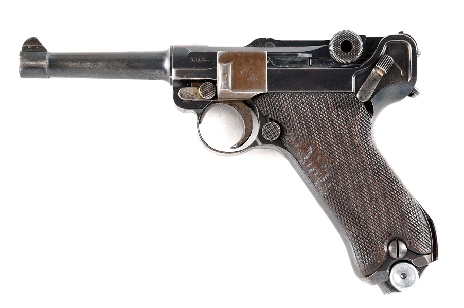 (C) 1916 DATED DWM P.08 SEMI-AUTOMATIC PISTOL WITH HOLSTER.