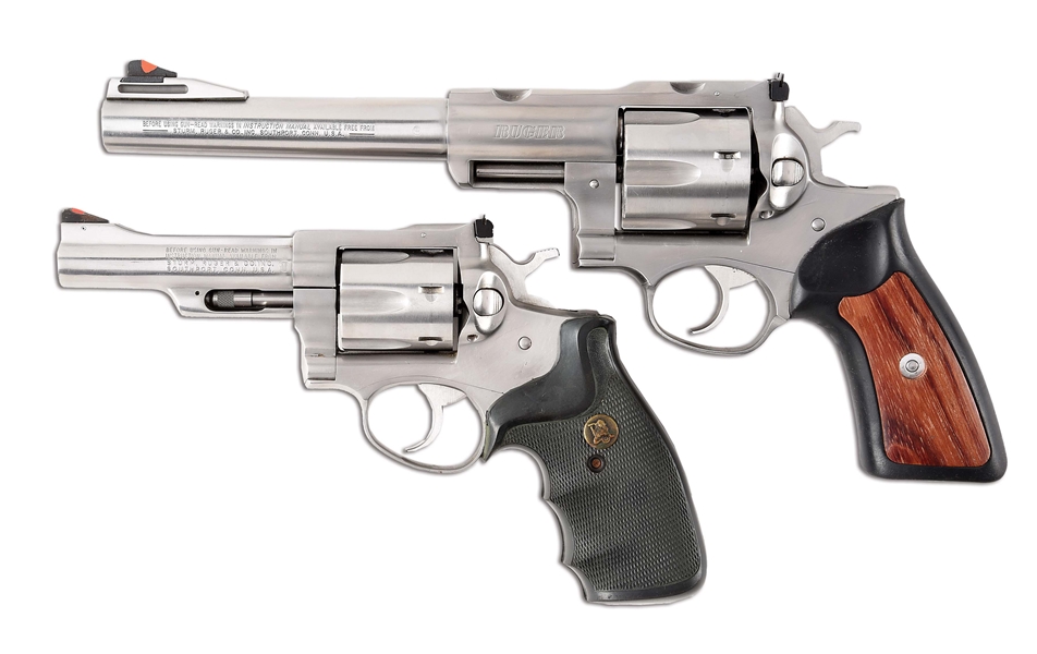 (M) LOT OF 2: RUGER SUPER REDHAWK AND SECURITY SIX REVOLVERS.