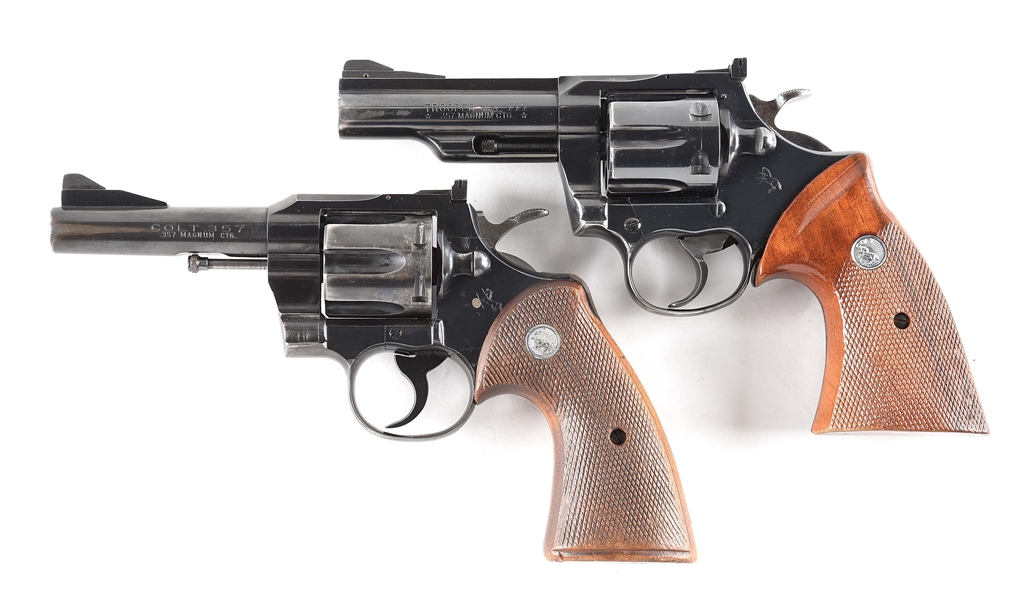 (C) LOT OF 2: PAIR OF COLT .357 DOUBLE ACTION REVOLVERS