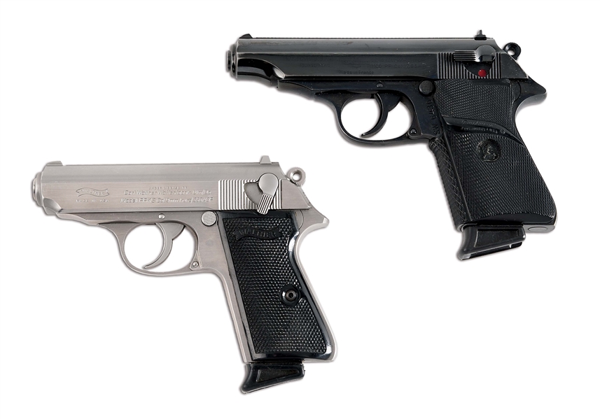 (C) LOT OF 2: MANURHIN PP AND WALTHER PPK/S SEMI AUTOMATIC PISTOLS.