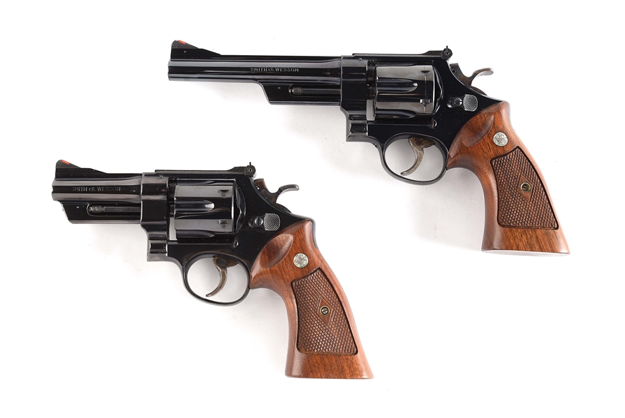 (C) LOT OF 2: SMITH AND WESSON 27 AND 27-2 REVOLVERS.