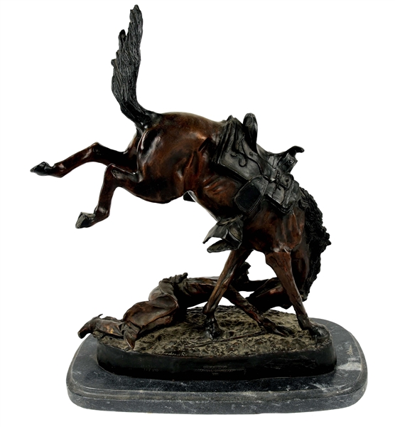 "WICKED PONY" BRONZE AFTER FREDERIC REMINGTON.