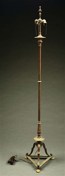 BRONZE FLOOR LAMP BASE. 