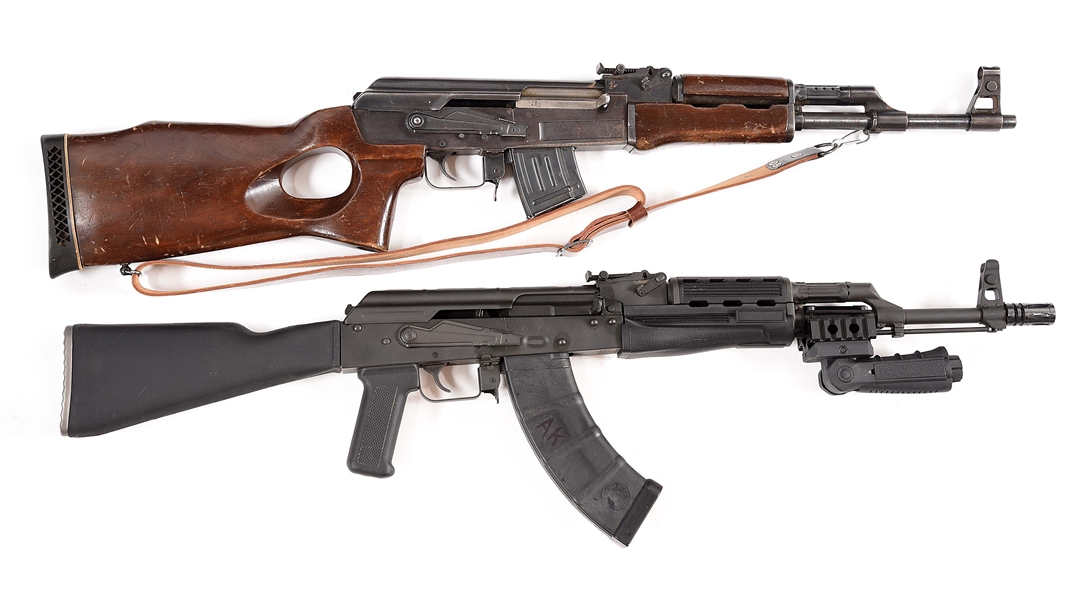 (M) LOT OF 2: NORINCO MAK90 AND CHINESE AK47 SEMI AUTOMATIC RIFLES.