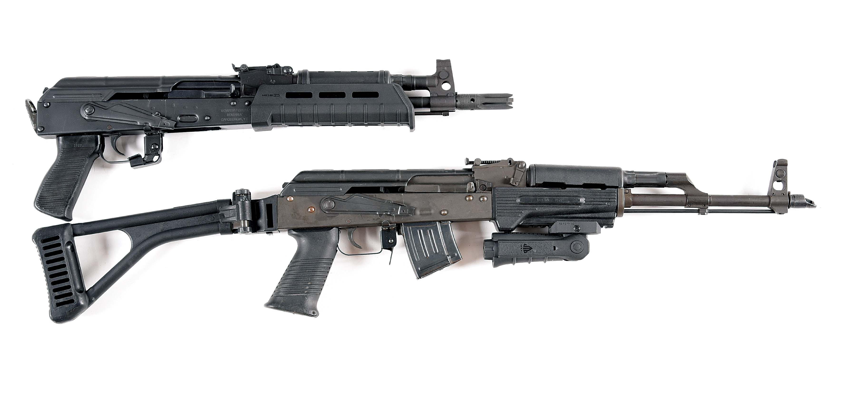 (M) lot of 2: romanian/cugir draco AK-47 pistol and inter ordance AK-47. 