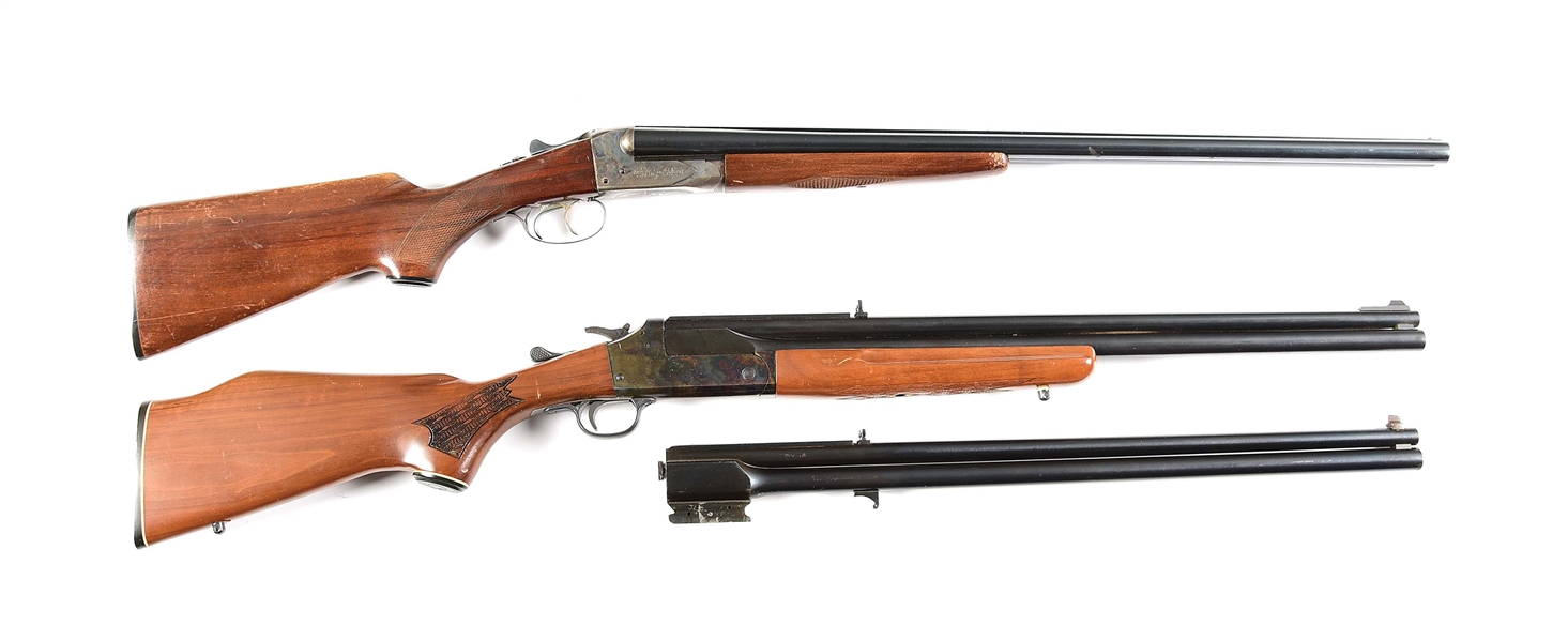 (C) LOT OF 2: (A) SAVAGE FOX MODEL B SIDE BY SIDE SHOTGUN AND (B) SAVAGE MODEL 24 OVER UNDER COMBINATION GUN.