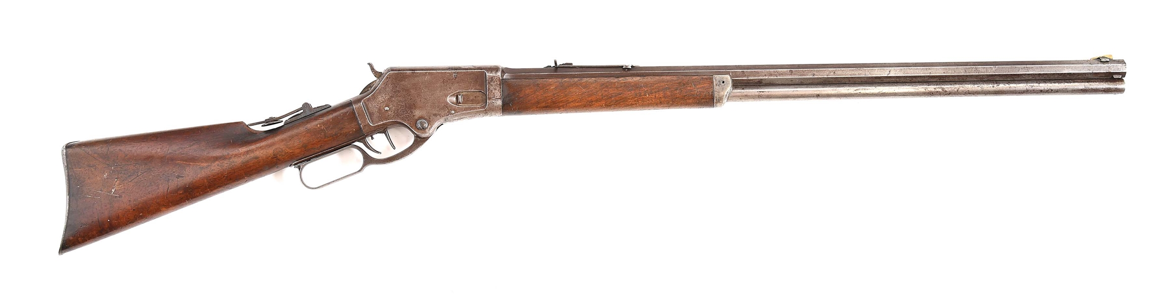 (A) MARLIN MODEL 1881 .40 LEVER ACTION RIFLE WITH DOUBLE SET TRIGGERS.