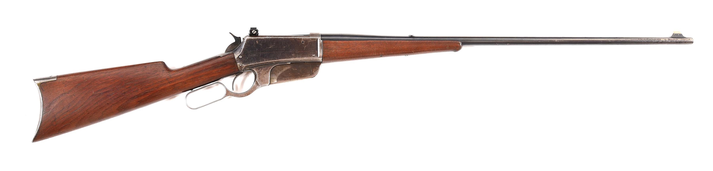 (A) EARLY WINCHESTER "FLATSIDE" MODEL 1895 LEVER ACTION RIFLE.