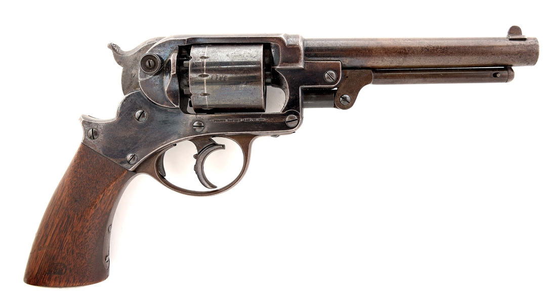 (A) MARTIALLY MARKED STARR MODEL 1858 ARMY .44 DOUBLE ACTION REVOLVER.