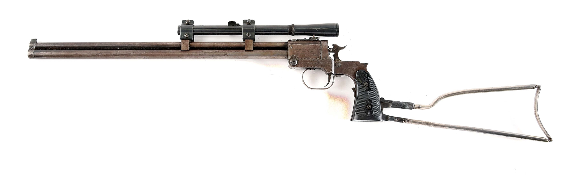 (C) 1908 MARBLES GAMEGETTER .44 SHOTSHELL AND .22 LR COMBINATION GUN 